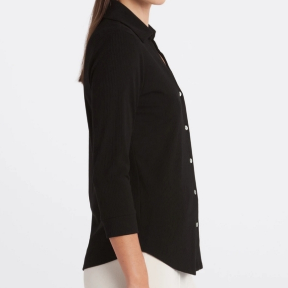 *NWT* Beacon Apparel lllona Collared Ribbed Knit Top - Picture 10 of 11